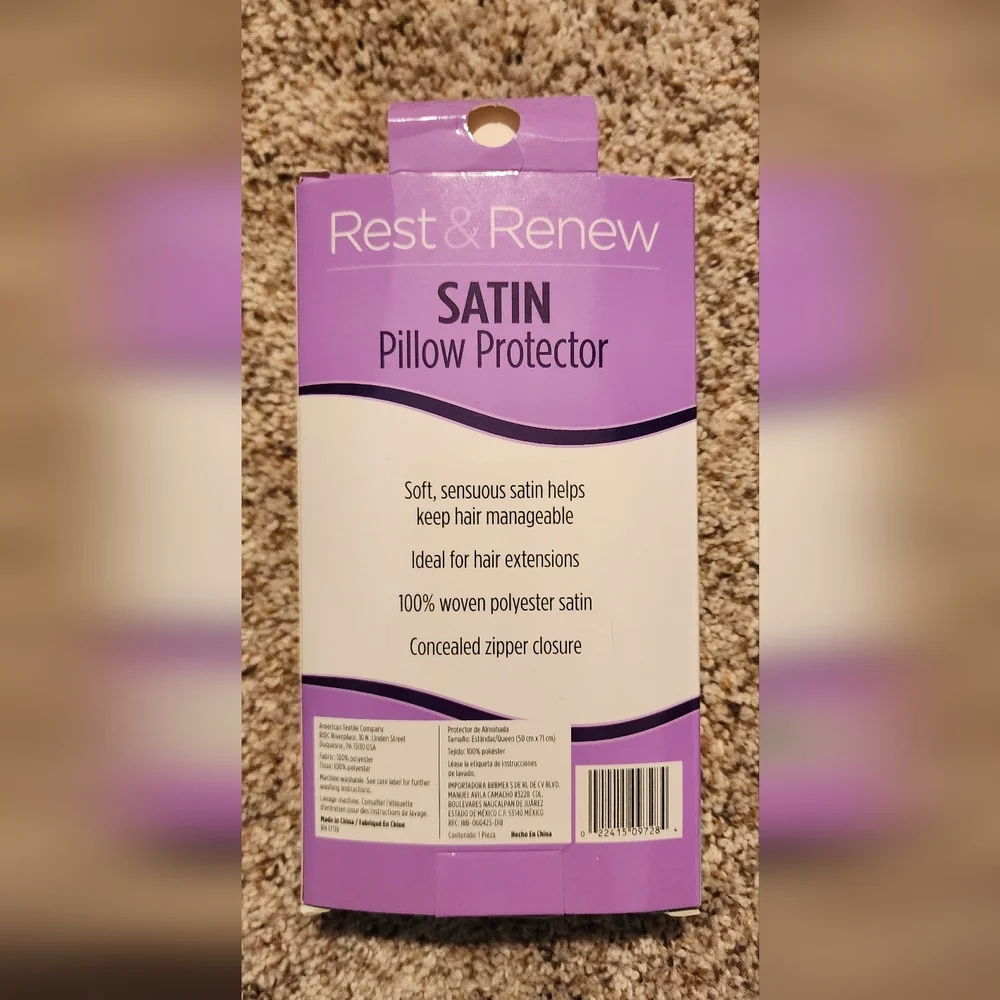 Satin pillow protector Standard/Queen white
